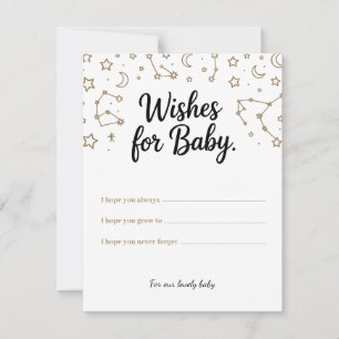 Celestial Wishes for Baby - Custom wishes Holiday Card