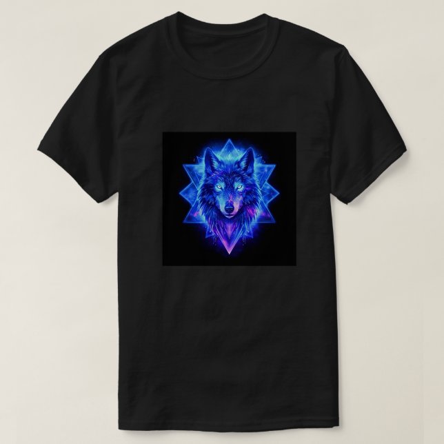 Celestial Wolf • Cosmic Energy Guardian Throw T-Shirt (Design Front)