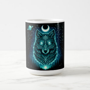 Celestial Wolf – Cosmic Howl Wildlife Galaxy Coffee Mug