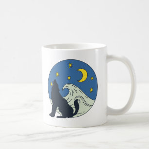 Celestial Wolf Mystical Art Invitation Coffee Mug