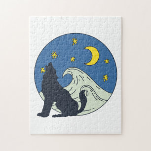 Celestial Wolf Mystical Art  Jigsaw Puzzle