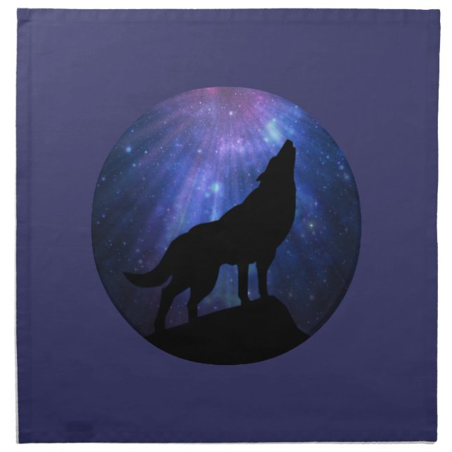 Celestial Wolf Napkin (Front)