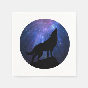Celestial Wolf Paper Party Napkins