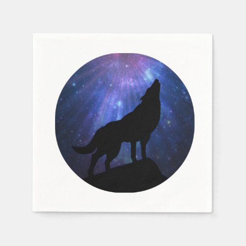 Celestial Wolf  Paper Party Napkins