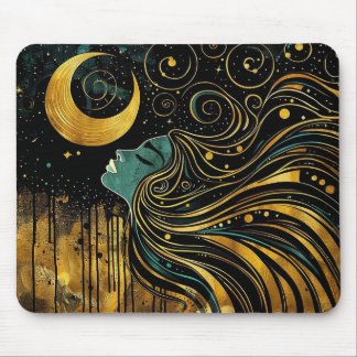 Celestial Woman Art Nouveau #2 Mouse Pad