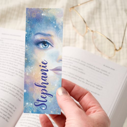 Celestial Woman Blue Eye Galaxy Bookmarks
