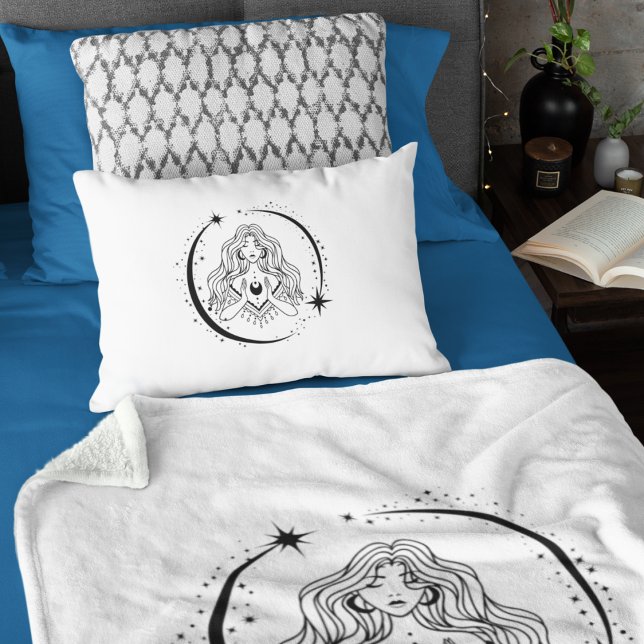 Celestial woman,moon stars,boho,elegant astronomy pillow case (Creator Uploaded)