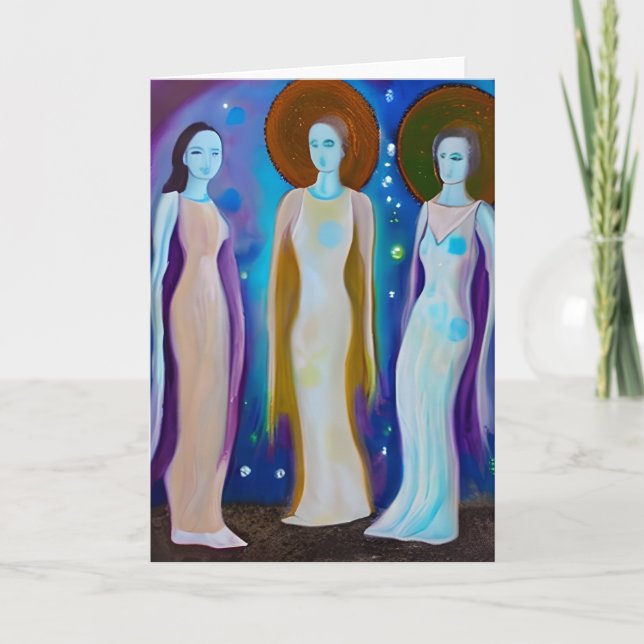 Celestial Women Abstract Artwork Card (Front)