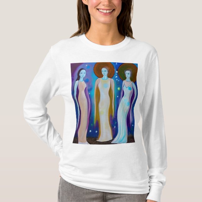Celestial Women Abstract Artwork T-Shirt (Front)