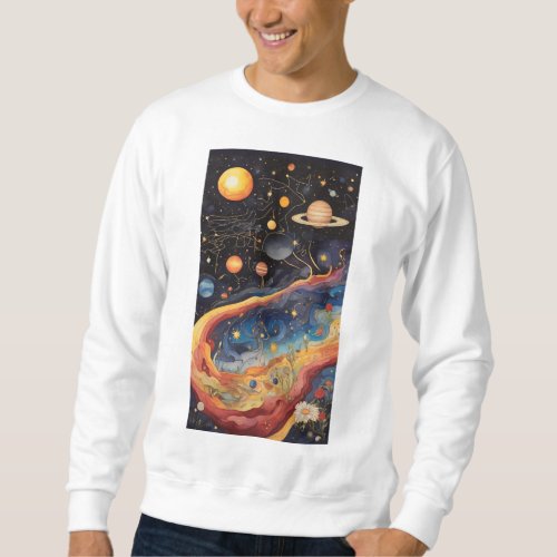 Celestial Wonders Coloring Book  Sweatshirt