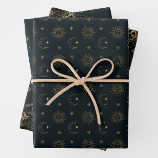 Celestial Wrapping Paper (Sun, Moon, Zodiac)