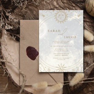 Celestial Written in the Stars Photo Wedding Invitation