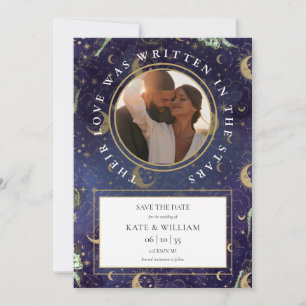 Celestial Written In The Stars Photo Wedding Save The Date