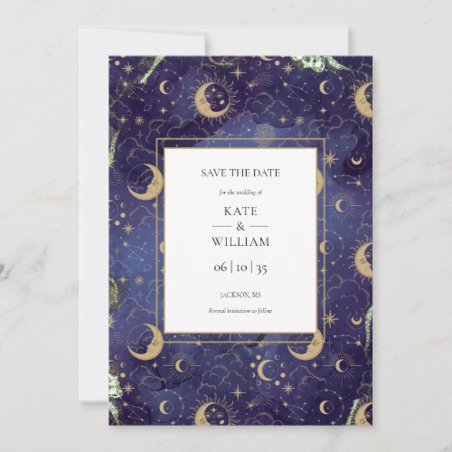 Celestial Written In The Stars Photo Wedding Save The Date