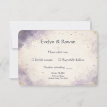 Celestial Written in the Stars RSVP Card