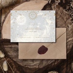 Celestial Written in the Stars RSVP Card