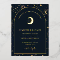 Celestial Written in the stars Save the Date  Foil