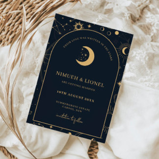 Celestial Written in the stars Save the Date Invitation