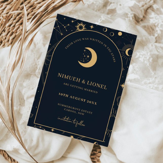 Celestial Written in the stars Save the Date Invitation (Creator Uploaded)