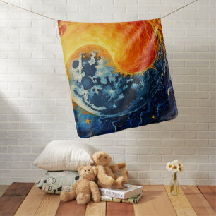 Celestial Yin Yang Art Baby Blanket