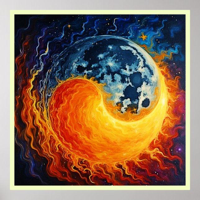Celestial Yin Yang Art Poster (Front)