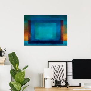 Celestial Zen Azure Stillness Blue Color Field Poster