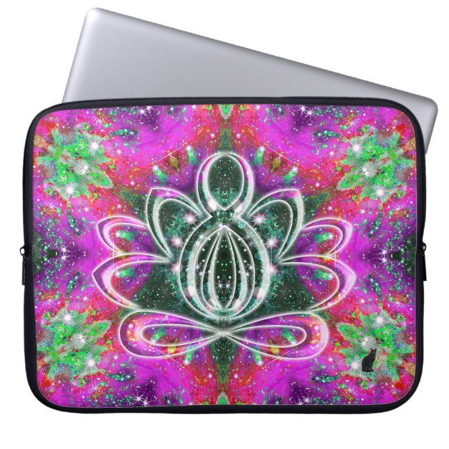 Celestial Zen Lotus Laptop Sleeve (Front)