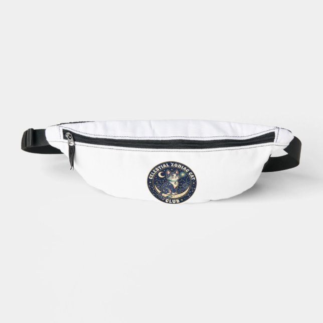 Celestial Zodiac Cat Cute Cat T-Shirt Design - Cel Fanny Pack (Front)