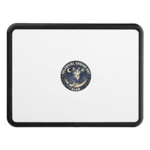 Celestial Zodiac Cat Cute Cat T-Shirt Design - Cel Hitch Cover