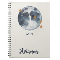 Celestial Zodiac Moon Stars Aries Journal