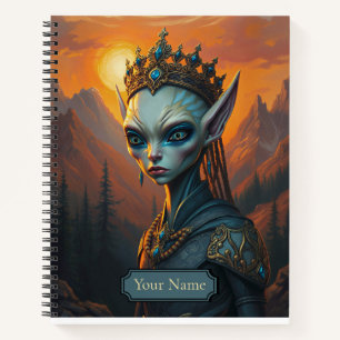 Celestialara Alien Elven Queen - Dark Fantasy Notebook