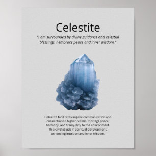 Celestite Crystal Meaning Poster