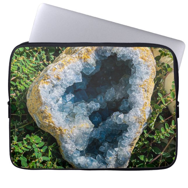 Celestite Geode  Laptop Sleeve (Front)