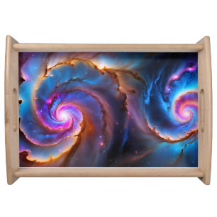 “Celestium” - Nebula and Galaxies Serving Tray