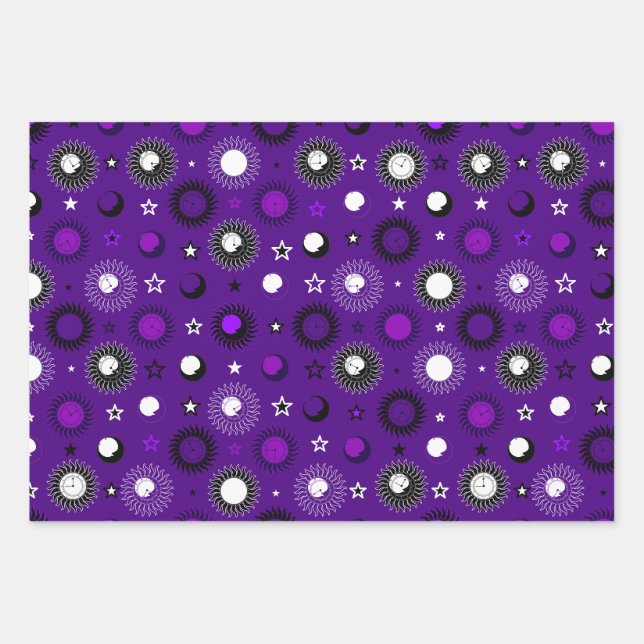 Celestrial Clockwork Wrapping Paper (Front)