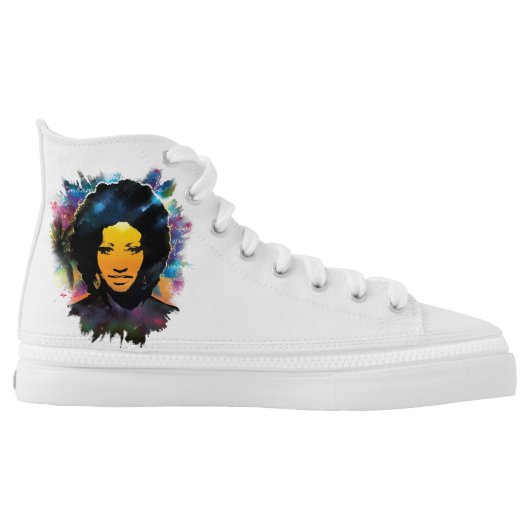 Celia Cruz High-Top Sneakers (Left Shoe Inside)