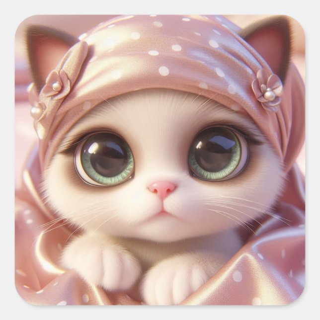 "Celia" Square Sticker (Front)