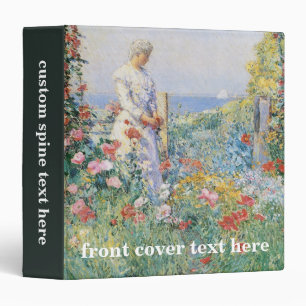 Celia Thaxter in Her Garden by Childe Hassam 3 Ring Binder