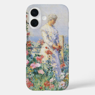 Celia Thaxter in Her Garden by Childe Hassam iPhone 16 Case