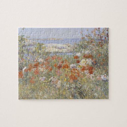 Celia Thaxters Garden by Frederick Childe Hassam Jigsaw Puzzle