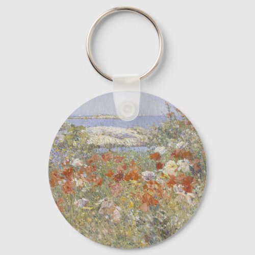 Celia Thaxters Garden by Frederick Childe Hassam Keychain