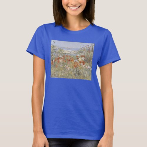 Celia Thaxters Garden by Frederick Childe Hassam T_Shirt