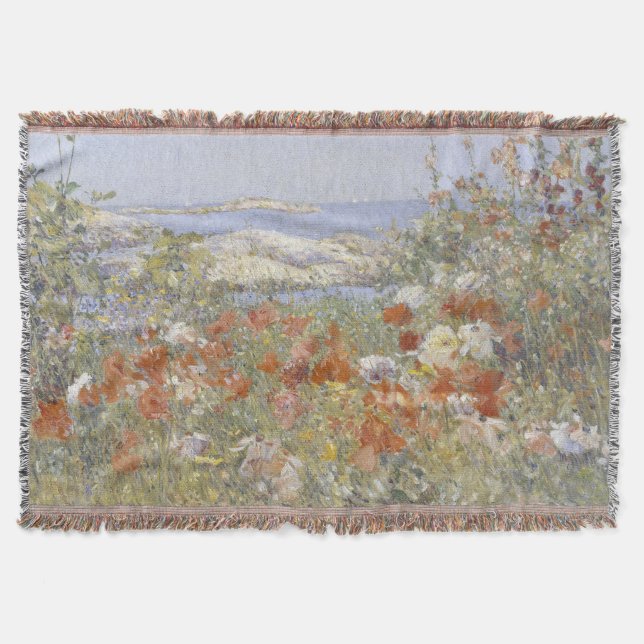 Celia Thaxter's Garden by Frederick Childe Hassam Throw Blanket (Front)