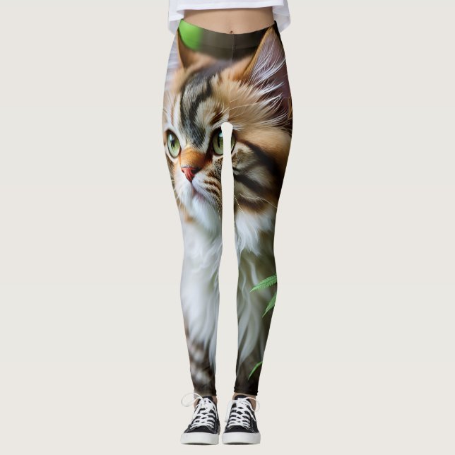 Celia The Cubby Persian Cat, Leggings (Front)