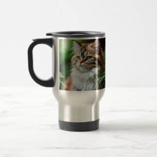 Celia The Cubby Persian Cat, Travel Mug