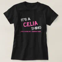I Heart Celia First Name I Love Celia Personalized Premium T-Shirt