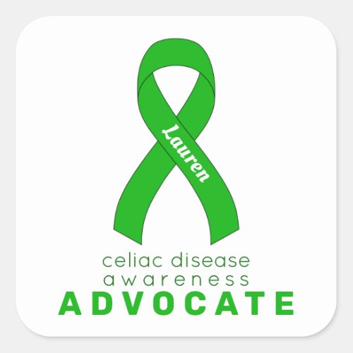  Celiac Disease Advocate White Square Sticker