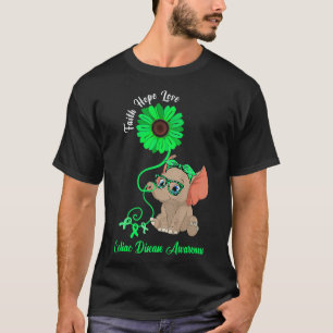 Celiac Disease Awareness Elephant Faith Hope Love  T-Shirt