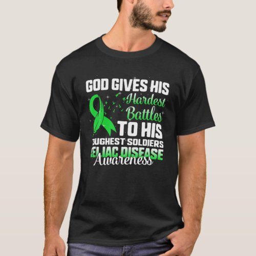 Celiac Disease Awareness God Gives Hardest Battles T_Shirt