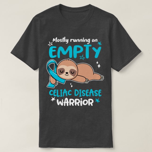 Celiac Disease Awareness Mostly Running On Empty C T-Shirt (Design Front)